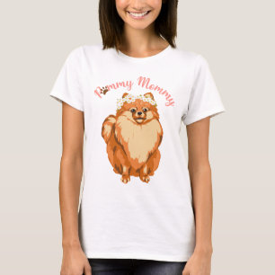 Roze Pomeranian Pommy Mammo T-Shirt
