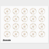 Roze pomkin 1st Birthday Ronde Sticker (Vel)