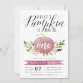 Roze pomkin Aangepast ouderdomspensioen Kaart (Voorkant)