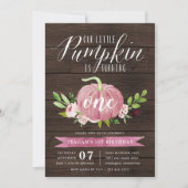 Roze pomkin Aangepast ouderdomspensioen Kaart (Voorkant)