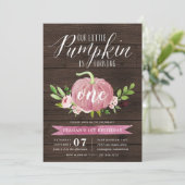 Roze pomkin Aangepast ouderdomspensioen Kaart (Staand voorkant)