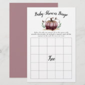 Roze pomkin Baby shower Bingo Game (Voorkant / Achterkant)