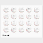 Roze pomkin Baby shower Dank u wel Ronde Sticker (Vel)