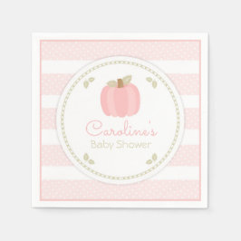 Roze pomkin Baby shower Napkin Servet