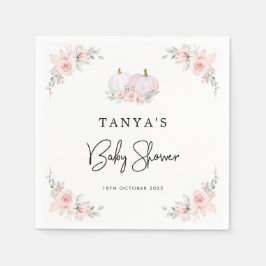 Roze pomkin Baby shower Napkin Servet