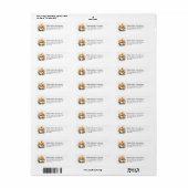 Roze pomkin Baby shower Return Address Label (Full Sheet)