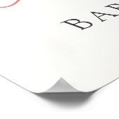 Roze pomkin Baby shower Welkomstteken Poster (Hoek)