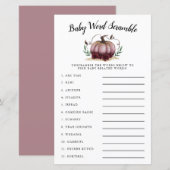 Roze pomkin Baby Word Scramble Game (Voorkant / Achterkant)