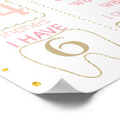 Roze pomkin Birthday-mijlpaal Poster (Hoek)