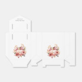 Roze pomkin Floral Baby shower Bedankdoosjes (Uitgevouwen)