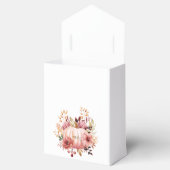 Roze pomkin Floral Baby shower Bedankdoosjes (Geopend)