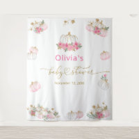 Roze pomkin Floral Baby shower