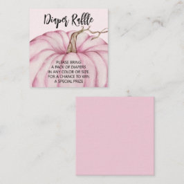 Roze pomkin Girl Baby Diaper Raffle Informatiekaartje