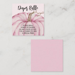 Roze pomkin Girl Baby Diaper Raffle Informatiekaartje