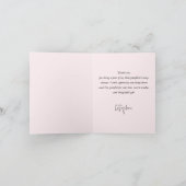 Roze pomkin Girl-Baby shower Bedankkaart (Binnen)