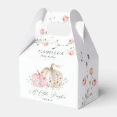 Roze pomkin Girl Baby shower Favor Box Bedankdoosjes (Achterkant)