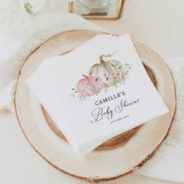 Roze pomkin Girl Baby shower Paper Servet