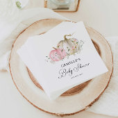 Roze pomkin Girl Baby shower Paper Servet