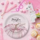 Roze pomkin Girl-Baby shower Papieren Bordje (Feest)