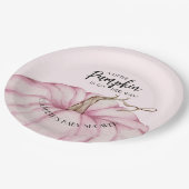 Roze pomkin Girl-Baby shower Papieren Bordje (Gekanteld)
