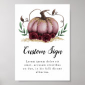 Roze pomkin Girl-Baby shower Poster (Voorkant)