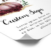 Roze pomkin Girl-Baby shower Poster (Hoek)