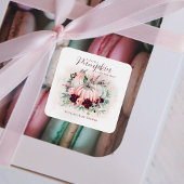 Roze pomkin Girl-Baby shower Vierkante Sticker