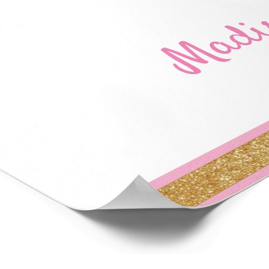 Roze pomkin Guest Book-page gouddouche Poster (Hoek)