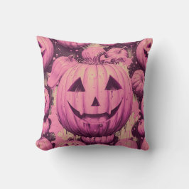 Roze pomkin Halloween Kussen