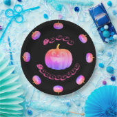 Roze pomkin Halloween Papieren Bordje (Feest)