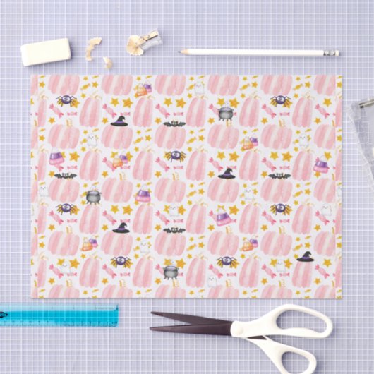 Roze pomkin Halloween Tissuepapier (Craft)