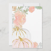 Roze pomkin Herfst Birthday Uitnodiging (Achterkant)