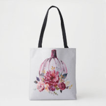 Roze pomkin herfst florale waterverf nabloemen