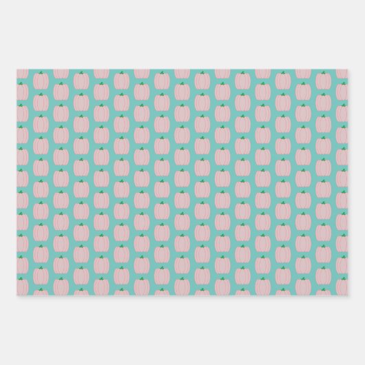 Roze pomkin inpakpapier vel (Voorkant 3)