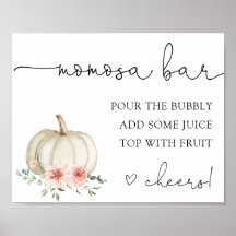 Roze pomkin Momosa Bar Drink Sign