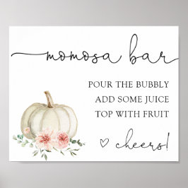 Roze pomkin Momosa Bar Drink Sign Poster