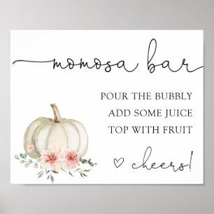 Roze pomkin Momosa Bar Drink Sign Poster