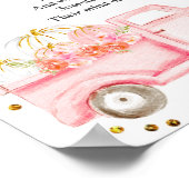 Roze pomkin Truck Late Night Diaper-teken Poster (Hoek)