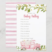 Roze pomkin Truck Love Prayers for Baby Sign (Voorkant / Achterkant)