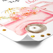 Roze pomkin Truck Mimosa Bar Signage Poster (Hoek)