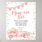 Roze pomkin Truck Mimosa Bar Signage Poster (Voorkant)