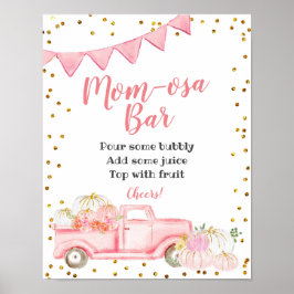 Roze pomkin Truck Mimosa Bar Signage Poster