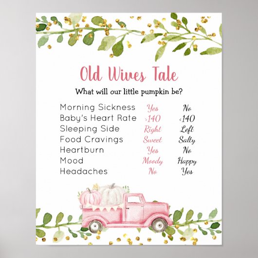 Roze pomkin Truck Old Wives Tales Poster (Voorkant)