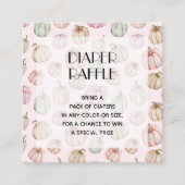 Roze pomkins Girl Baby Diaper Raffle Informatiekaartje (Voorkant)