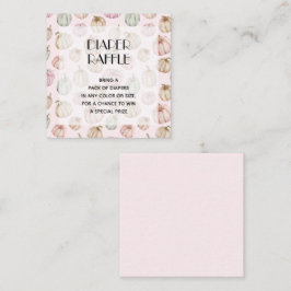 Roze pomkins Girl Baby Diaper Raffle Informatiekaartje