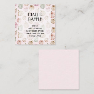 Roze pomkins Girl Baby Diaper Raffle Informatiekaartje