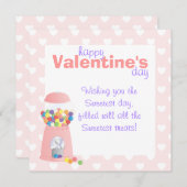 Roze pompelmachine feestdagenkaart (Voorkant / Achterkant)