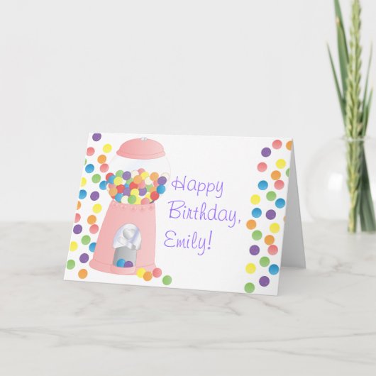 Roze pompelmachine kaart (Voorkant)