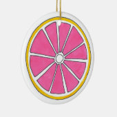 Roze pompelmoessap/pompelmoessap/citrusvruchten keramisch ornament (Rechts)