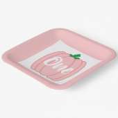 Roze pompoen 1e Birthday Paper Bord (Gebogen)